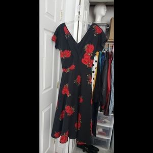 Stop Staring! Floral Retro Swing Dress